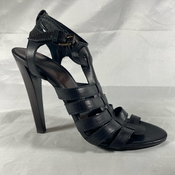 BALENCIAGA PARIS Italy Black Strap Heels 39  US 9 - Picture 5 of 15